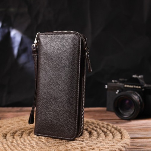 Гаманець Canpellini З натуральної шкіри Коричневий (21617)