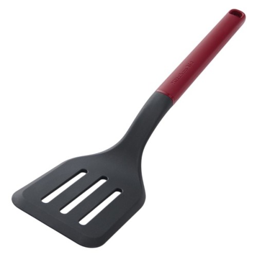Лопатка кухонна KitchenAid Classic з прорізами 34 см червоний (KHA002OHEREG)