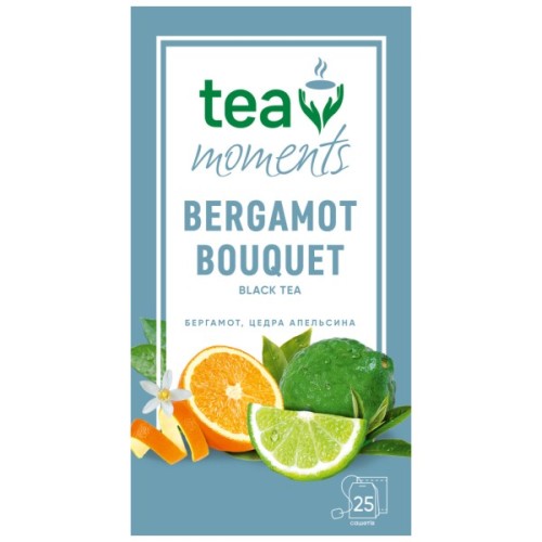 Чай Tea Moments Bergamot Bouquet чорний 25х1.8 г (tm.00643)