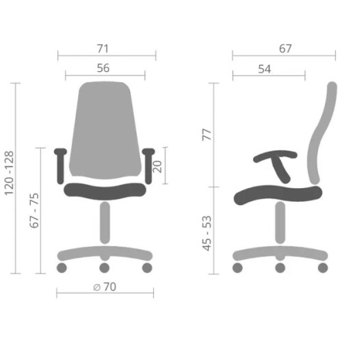 Офісне крісло Аклас Саленто 9663-14P Сірий (00120346)