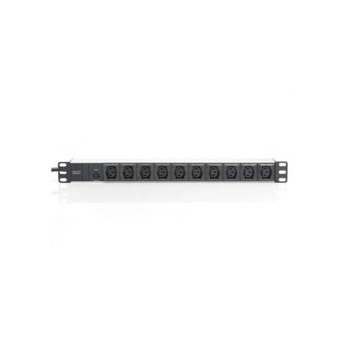 Силовий блок 19" 1U w/PDU 10xC13, 10A, 250V, вилка C14 Digitus (DN-95404)