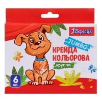 Крейда Yes кольорова Zoo Land 6 шт JUMBO (400440)