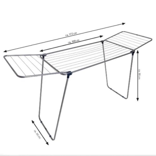 Сушарка для білизни Casa Si Merkur Pure 18m Silver Підлогова (CS92235S04C) (DAS302407)
