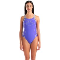 Купальник Arena Graphic Swimsuit Swim Pro Back 009024-850 синій, жовтий 40 (3468337621553)