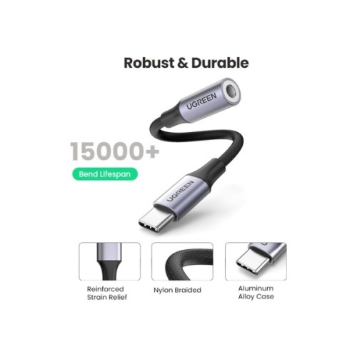 Перехідник USB-C to 3.5mm F 0.10m AV161 Ugreen (80154)