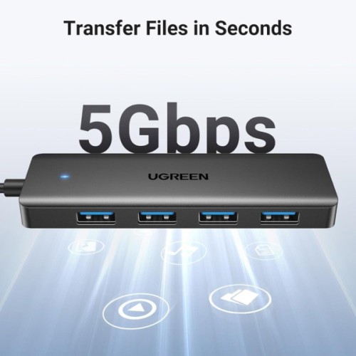 Концентратор Ugreen USB 3.0 to 4хUSB 3.0 1.0m Space Gray CM219 (35574)