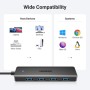Концентратор Ugreen USB 3.0 to 4хUSB 3.0 1.0m Space Gray CM219 (35574)