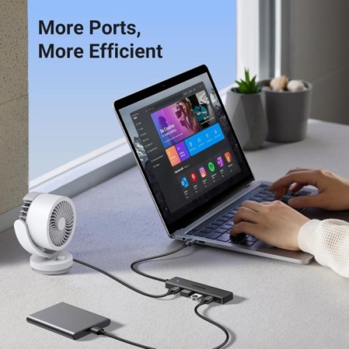 Концентратор Ugreen USB 3.0 to 4хUSB 3.0 1.0m Space Gray CM219 (35574)