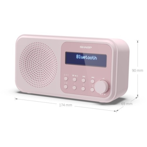 Портативний радіоприймач Sharp DR-P420 Pink (DR-P420PK)