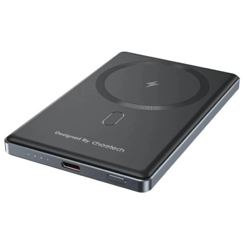 Батарея універсальна Choetech Magnetic Wireless 5000mAh, 20W, PD, Qi-15W, Black (B738-CCBK)