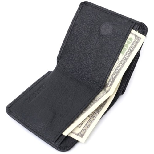 Гаманець ST Leather З натуральної шкіри Чорний (22690)