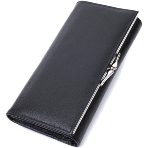 Гаманець ST Leather З кишенею для монет з натуральної шкіри Чорний (22691)