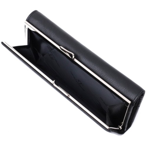 Гаманець ST Leather З кишенею для монет з натуральної шкіри Чорний (22691)