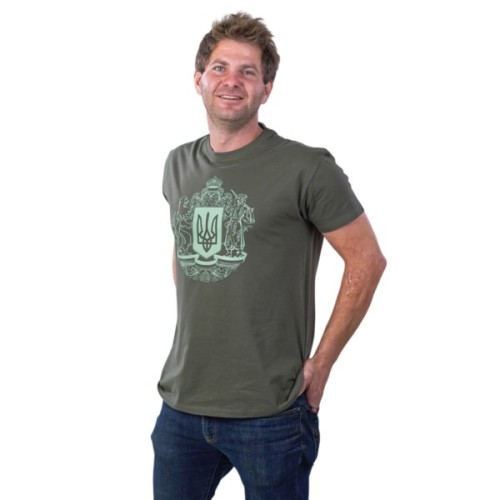 Футболка Sol's Imperial 190 Герб України хакі XL (11500269/137XL)