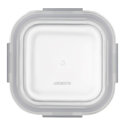 Харчовий контейнер Ardesto Gemini квадратний, 0.8л, боросилікатне скло, прозорий (AR1280BSQ)