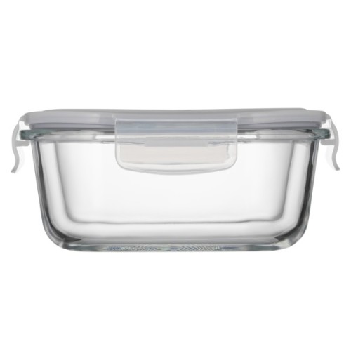 Харчовий контейнер Ardesto Gemini квадратний, 0.8л, боросилікатне скло, прозорий (AR1280BSQ)