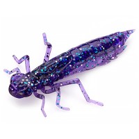 Силікон рибальський FishUP Dragonfly 1.7" 060 - Dark Violet/Peacock & Silver (8шт/уп) (1864.04.96)