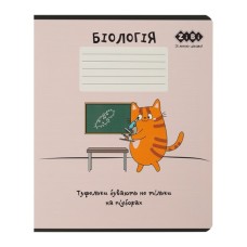 Зошит ZiBi предметний CUTE CAT, 36 аркушів, клітинка, біологія (ZB.1731-10)
