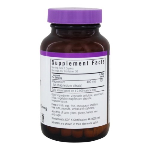 Мінерали Bluebonnet Nutrition Цитрат Магнію, 60 капсул (BLB-00729)