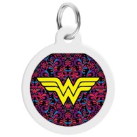 Адресник для тварин WAUDOG Smart ID з QR паспортом "Чудо-жінка 3", круг 25 мм (0625-1018ru-eng)