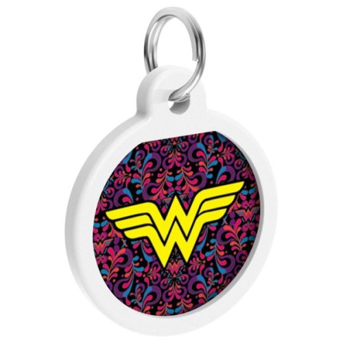 Адресник для тварин WAUDOG Smart ID з QR паспортом "Чудо-жінка 3", круг 25 мм (0625-1018ru-eng)