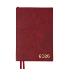 Тижневик Leo planner А5 датований 2026 "Credo", інтегральний, бордовий, 368 сторінок (252645)