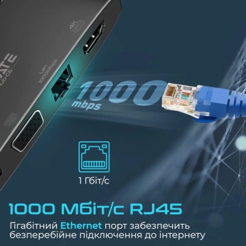 Концентратор Promate USB Hub 6 ports mediahub-c6.black (mediahub-c6.black)