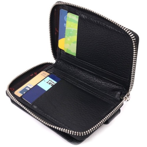 Гаманець Karya З натуральної шкіри Чорний (21343)