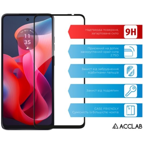 Скло захисне ACCLAB Full Glue MOTO G24/G34 Black (1283126590016)
