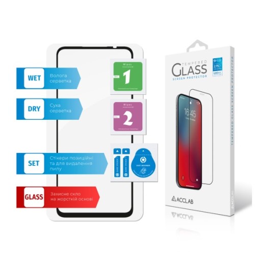 Скло захисне ACCLAB Full Glue MOTO G24/G34 Black (1283126590016)