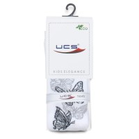 Колготки дитячі UCS Socks з метеликами (M0C0301-2101-3G-white)