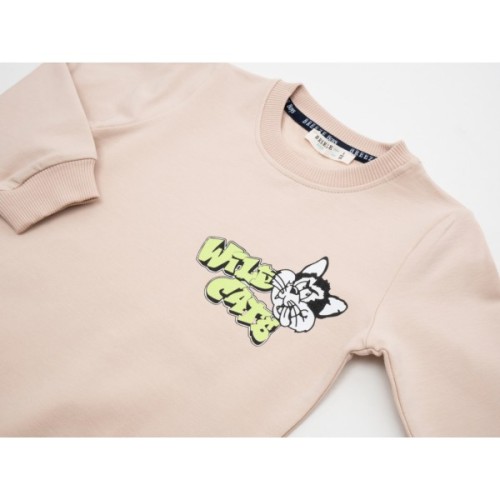 Кофта дитяча Breeze з котом (18540-128B-beige)