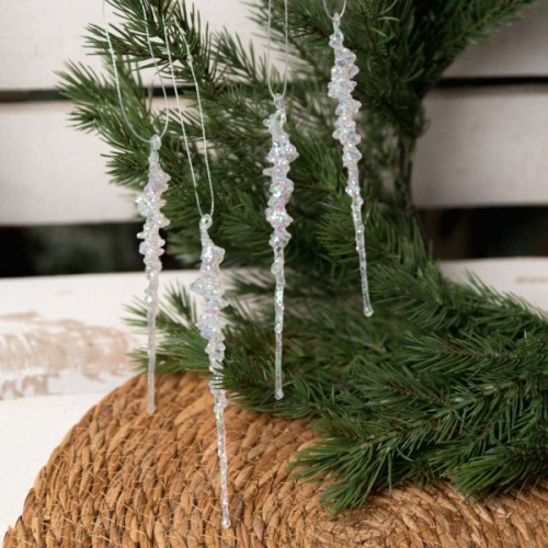 Ялинкова іграшка Novogod`ko Бурульки 15 cм 4 шт Пластик (974882)