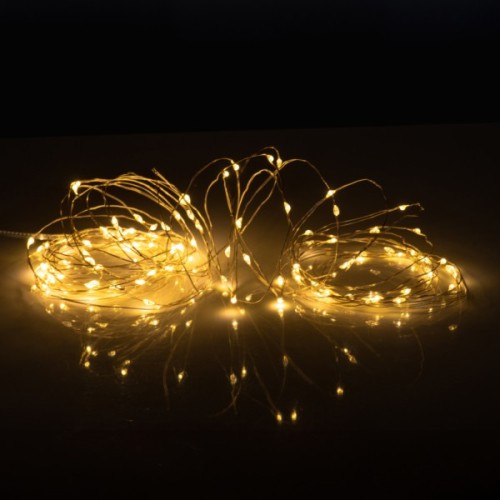 Гірлянда YES! Fun Нитка на мідному дроті 100 LED Тепло-біла 10 м Статична USB (975035)
