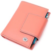 Гаманець ST Leather З натуральної шкіри Помаранчевий (19447)