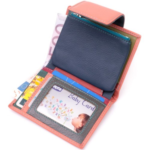 Гаманець ST Leather З натуральної шкіри Помаранчевий (19447)