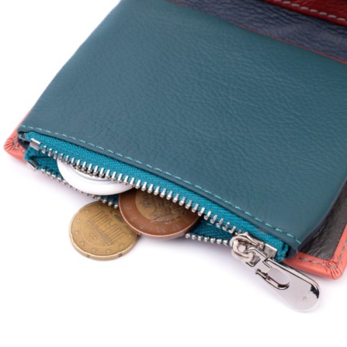 Гаманець ST Leather З натуральної шкіри Помаранчевий (19447)