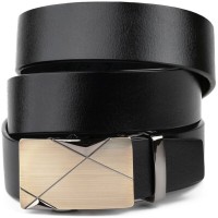 Ремінь Vintage Чоловічий з пряжкою автомат діагональ Чорний (20252)