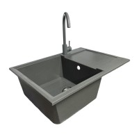 Мийка кухонна Adamant Horizon Medium сірий + змішувач (4824296104404)