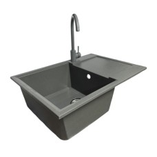 Мийка кухонна Adamant Horizon Medium сірий + змішувач (4824296104404)