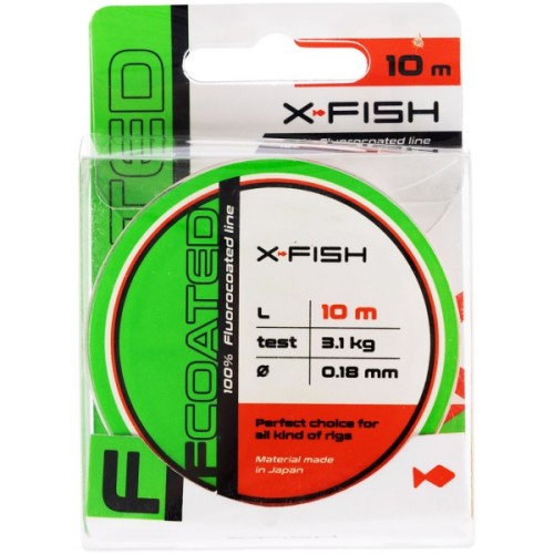 Флюорокарбон X-Fish FCoated 10m 0.18mm 3.1kg (1917.01.23)