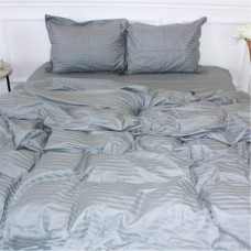 Постільна білизна MirSon Satin Stripe 30-0010 Light Gray 2х143х210 сімейний (2200005251164)