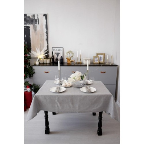 Скатертина Прованс святкова Перлина Silver 132х180 см (037594)
