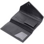 Гаманець Grande Pelle З монетницею зовні з натуральної шкіри Чорний (11646)
