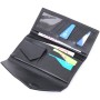 Гаманець Grande Pelle З монетницею зовні з натуральної шкіри Чорний (11646)