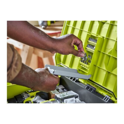 Ящик для інструментів Ryobi модульний Link RSL201, на коліщатках, телескопічне руків'я, 39х57х49.5см, пластик (5132006074)