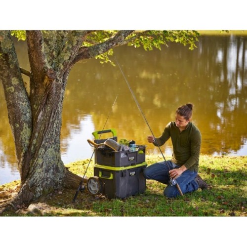 Ящик для інструментів Ryobi модульний Link RSL201, на коліщатках, телескопічне руків'я, 39х57х49.5см, пластик (5132006074)