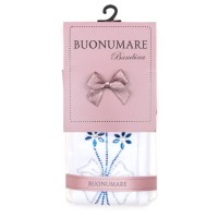 Колготки дитячі BNM з квітами зі страз (M0C0302-1163-7G-white)