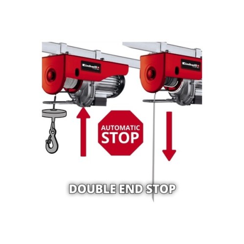 Лебідка Einhell тельфер TC-EH 500, 1000Вт до 500кг, трос 12м. 15кг (2255140)