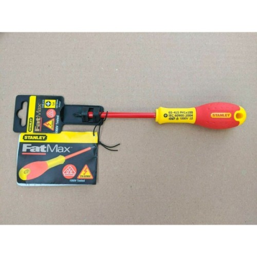 Викрутка Stanley електрика FatMax VDE 1000V ізольована із жалом під шліц Ph1х100мм (0-65-415)